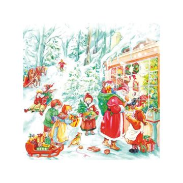 Napkins 33x33 STARS MAKI 0218 01 Santa with Kids op. 20 pcs