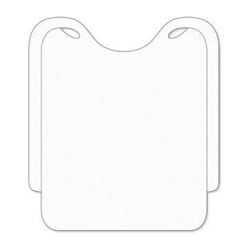 Guest bib TNT 39x36 cm PP non-printed white, 100 pieces