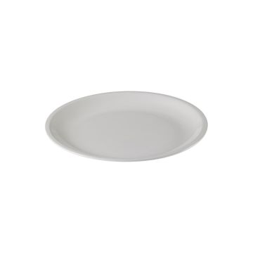 Round white melamine plate, 23 cm diameter, 1 piece (pack of 60)