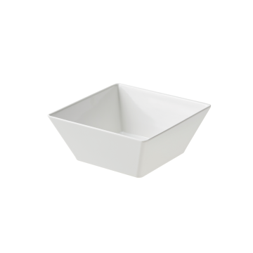 Square bowl 17.7 x 17.7 x 8.3 cm, white, melamine, 1 piece (pack of 24)