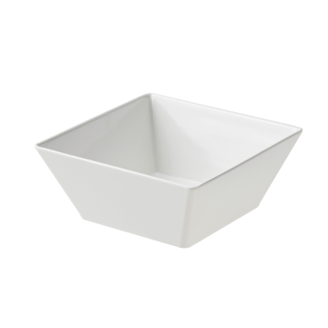 Square bowl 24x24x10cm white, melamine 1pc. (k/12)