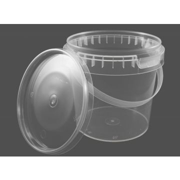 Wiaderko 0,6L transparentne + pokrywka op.100 kpl. W-6