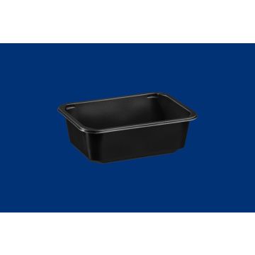 Lunch container for welding W1/603D, small unsplit, black, 187x137x60mm, price per pack 640pcs