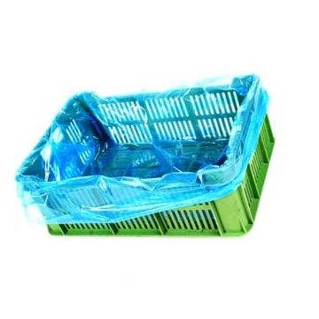 Worki HDPE 60/2x20/90cm 17mik, niebieskie do wykładania skrzynek op. 200 sztuk