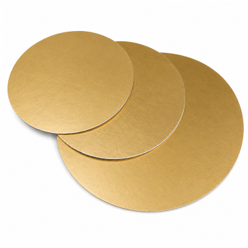 Gold cake base, 28cm diameter, pack of 100, 1000g