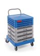 Dishwasher basket cart with handle