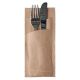 Bestickfodral KRAFT 20x8,5cm med vit servett 33x33cm op. 520 st