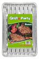 GRILL & PARTY - stora rektangulära aluminiumbrickor, 3-pack