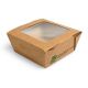 Brun salladsbox 350ml 110x110x45mm PURE biologiskt nedbrytbar, op. 40 st