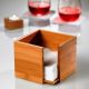 Servettdispenser bambu natur 13,5x13,5x10 cm