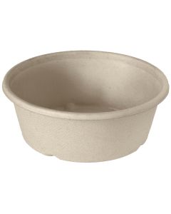 DUNI 600ml sockerrörsskål, färg brun, förpackning med 40st, diameter 15,4cm höjd 5,6cm