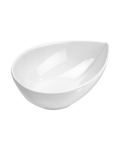 FINGERFOOD oval porslinstallrik ”TEAR” 100x72x(h)41mm vit, förpackning om 12 st. (k/12)