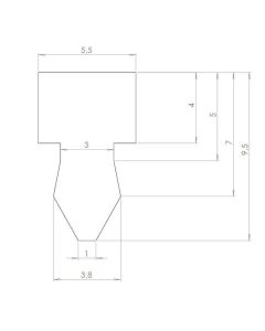 Silikon do ramek/matryc T 5,5x3,8mm do RK 1900