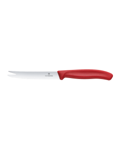 Victorinox Swiss Classic ost- och korvkniv, tandat blad, 110 mm, röd