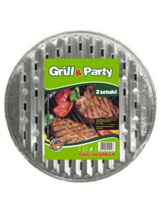 GRILL & PARTY - runda aluminiumbrickor, 2-pack