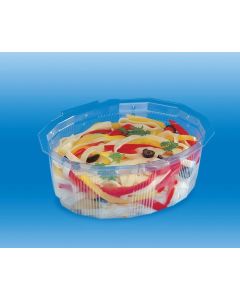 PET tartály összetett fedéllel 103x87x34mm - saláta, snack 125 ml op. 100 db.