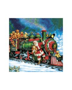 Servetter 33x33 STARS 0219 01 Santa Teddy Bear Train Op. 20 st