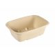 Sugar cane bowl 1200ml Cube rectangular pack of 40 (k/4) PFAS Free