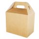 Pudełko z uchwytem 202x123x176 na zestawy obiadowe, brązowe op. 100 sztuk