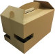 Pudełko z uchwytem DIETA BOX na pojemniki obiadowe + 2 butelki/puszki/kubki, 325x197x195 op. 50 sztuk
