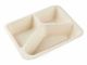Heat-sealable container 227/178/3 H45, three-part, pack of 50, made of uncoated sugar cane (k/8)