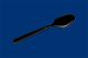 SUPERIOR large spoon black 50pcs S524 GRUBE 180mm, reusable (k/40)