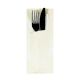 Etui-koperta na sztućce, 20 x 8,5 cm, opakowanie 520 szt., kremowy z kolorową serwetką