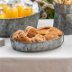 Galvanized steel oval bowl 25,5x20,5x5 cm (k/12)