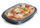 COOK255/1 pojemnik obiadowy 1250ml niedzielony op.40szt (k/8) 255x190x45mm, czarny, PP