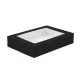 Black cardboard sushi box with window 260x190x50 mm 50 pcs OP-11