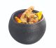 Finger food porcelain round goblet fi.57mm black, op.12pcs. (k/12)