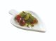 Finger food porcelana talerzyk liść 96x61mm biały, op.12szt. (k/12)