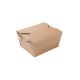 BIO FOOD BOX 600ml brown, 450pcs. 12x10x6cm, PLA-coated,