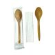 WPC 3 wood fiber op.200pcs spoon+serving spoon in foil, TnP