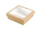 Box TAKEAWAY brown 250 ml with window 70 x 70 x 40 mm, 25 pieces