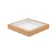 Sushi box kartonowy kraft z okienkiem 320x320x50 mm 50 szt. OP-36