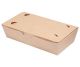 LUNCH BOX 20x10x5cm white and brown glued TnG cardboard, 100 pieces