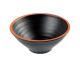 Round bowl fi20xh8.5cm black/terracotta melamine
