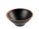 Round bowl fi18.4xh7.5cm black/terracotta melamine