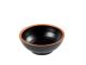 Round bowl fi14.7xh5.5cm black/terracotta melamine