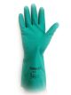 Green utility gloves L nitrile flocked NL15 / HP15, size 9
