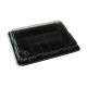 Pojemnik sushi czarny z pokrywką PET 270x195x30 mm 25 kpl OP-011