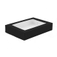 Sushi box kartonowy czarny z okienkiem 220x140x50 mm 50 szt. OP-07