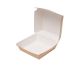 Pudełko HAMBURGER BRĄZOWY XXL biało/brązowe 150x150x105mm bez nadruku TnG op.100  sztuk
