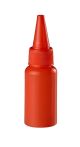 Mini - dyspenser do sosów 32 ml czerwony PE op. 6 sztuk