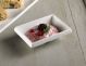 Le Perle rectangular bowl white