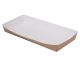 Tacka brązowa BURGER, FRYTKI 20x9x2,5cm TnG op. 100 sztuk