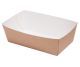 Brown tray for chips, burgers, salads 7,5x13,5x3,7cm, bottom size 6x12x4cm TnG, 100 pieces