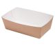 Brown tray for chips, burgers, salads 14,5x8x5,5cm TnG, 100 pieces