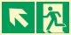Direction to emergency exit up left CE - 150 x 300mm AE091CEFE